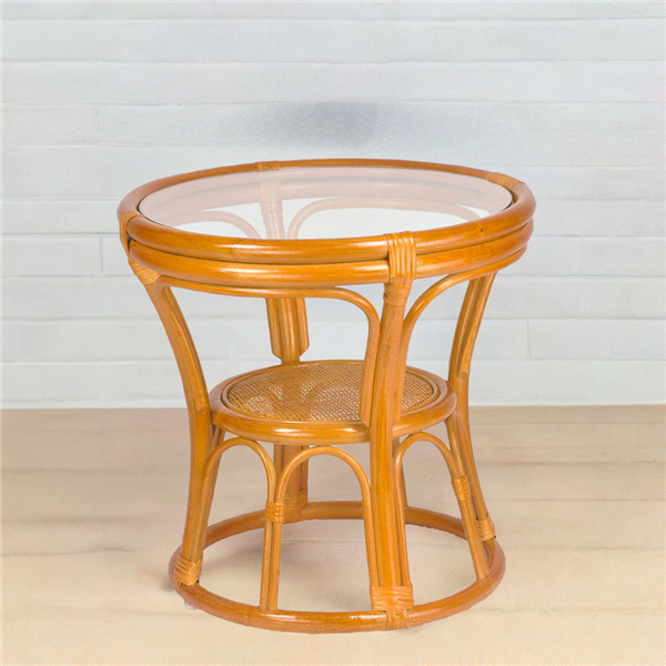 RattaNeo Coral s215 cognac table, natural rattan - Image 11