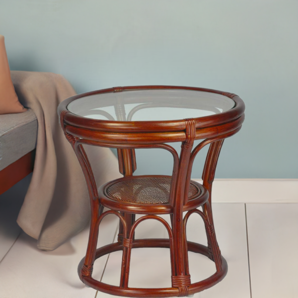 RattaNeo Coral s217 brown natural rattan table - Image 12