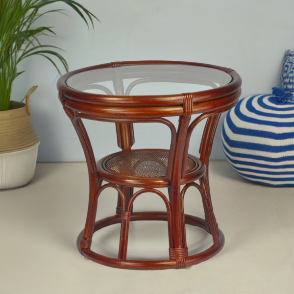 RattaNeo Coral s217 brown natural rattan table - Image 13
