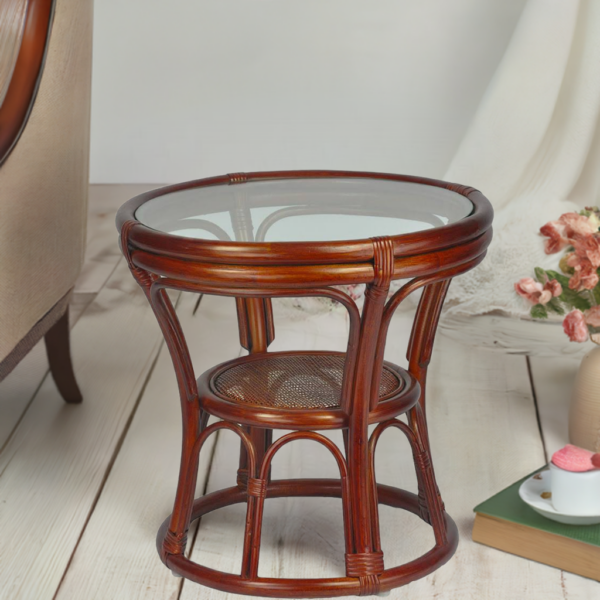 RattaNeo Coral s217 brown natural rattan table - Image 14