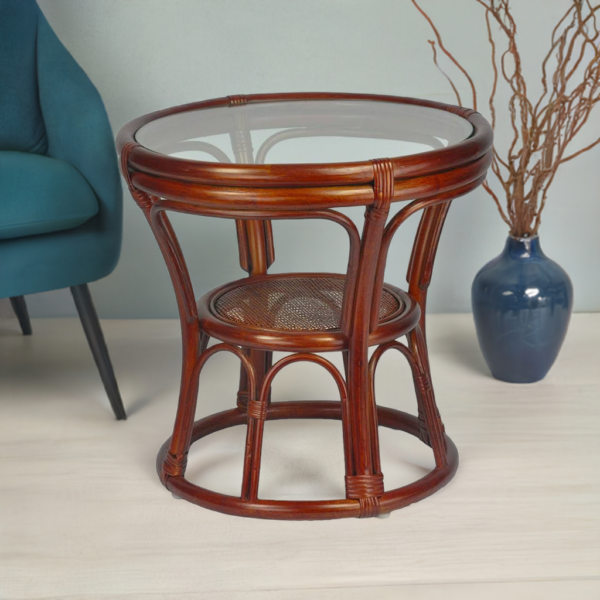 RattaNeo Coral s217 brown natural rattan table - Image 8