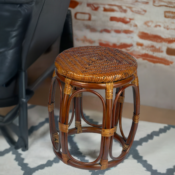 RattaNeo Coral t183 taboret z rattanu naturalnego brązowy - obrazek 5