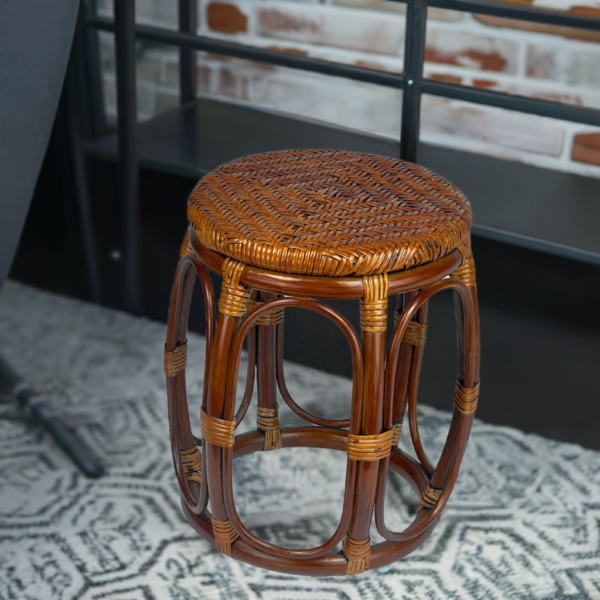 RattaNeo Coral t183 taboret z rattanu naturalnego brązowy - obrazek 9