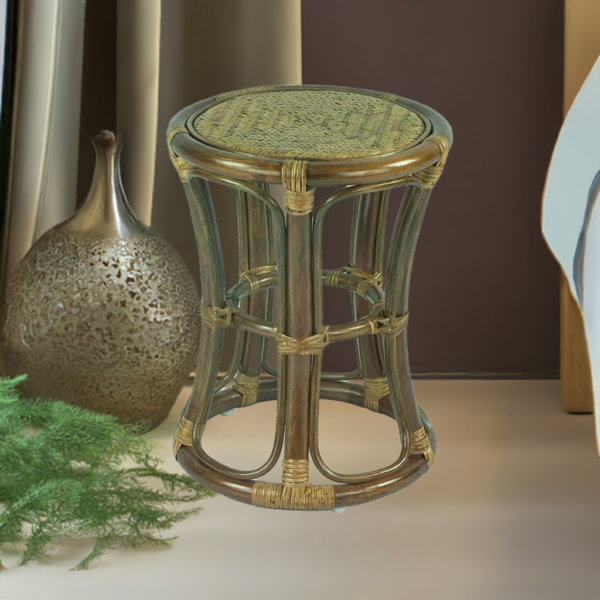 RattaNeo Coral t43 stool olive rattan natural - rattan stool - Image 6