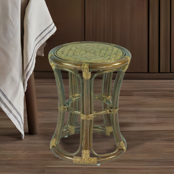RattaNeo Coral t43 stool olive rattan natural - rattan stool - Image 8