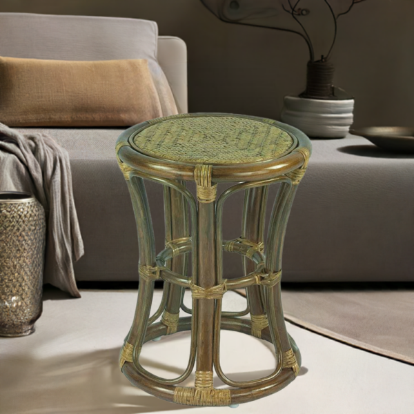RattaNeo Coral t43 stool olive rattan natural - rattan stool - Image 10