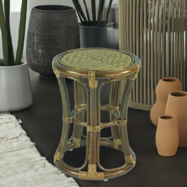 RattaNeo Coral t43 stool olive rattan natural - rattan stool - Image 11