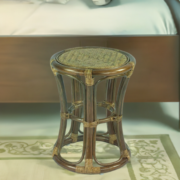 RattaNeo Coral t43 stool olive rattan natural - rattan stool - Image 12