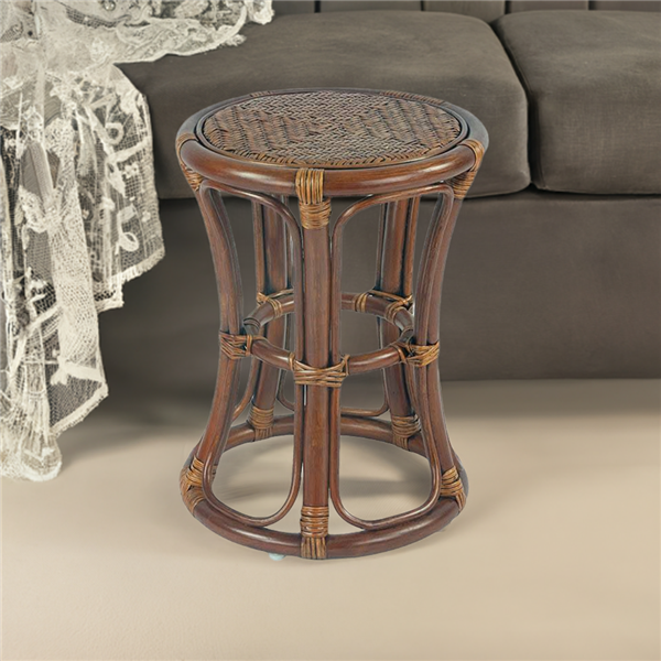 RattaNeo Coral t44 stool brown rattan natural - rattan stool - Image 6