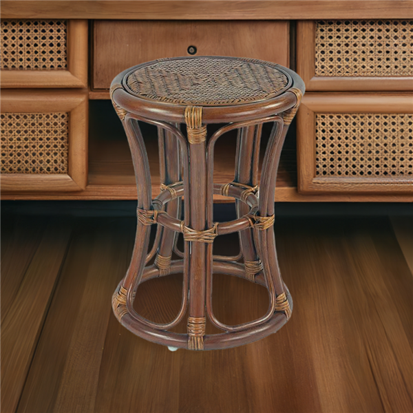 RattaNeo Coral t44 stool brown rattan natural - rattan stool - Image 7