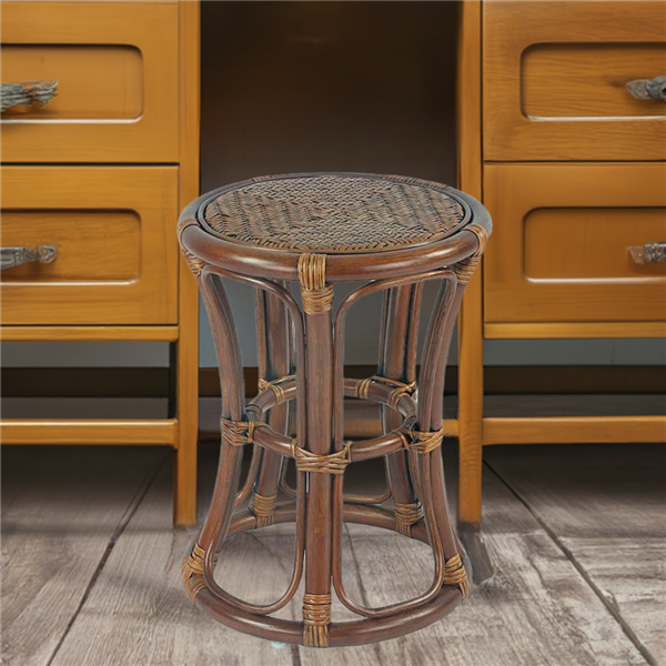 RattaNeo Coral t44 stool brown rattan natural - rattan stool - Image 8