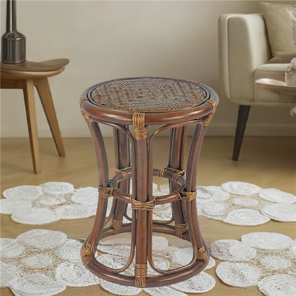 RattaNeo Coral t44 stool brown rattan natural - rattan stool - Image 9