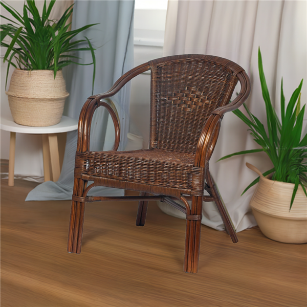 RattaNeo Emerald f117 armchair brown rattan natural -  rattan armchair - Image 5