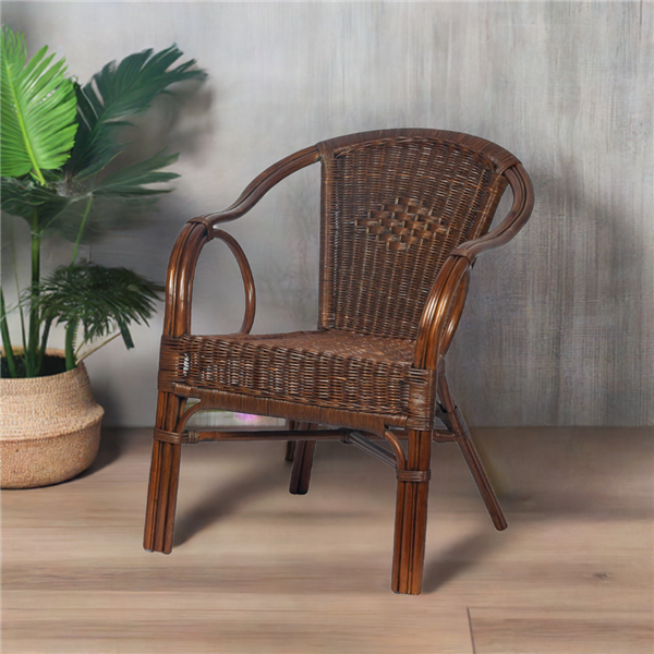 RattaNeo Emerald f117 armchair brown rattan natural -  rattan armchair - Image 6