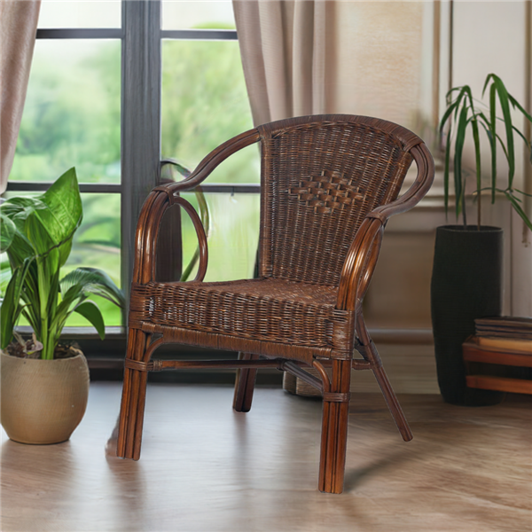 RattaNeo Emerald f117 armchair brown rattan natural -  rattan armchair - Image 7