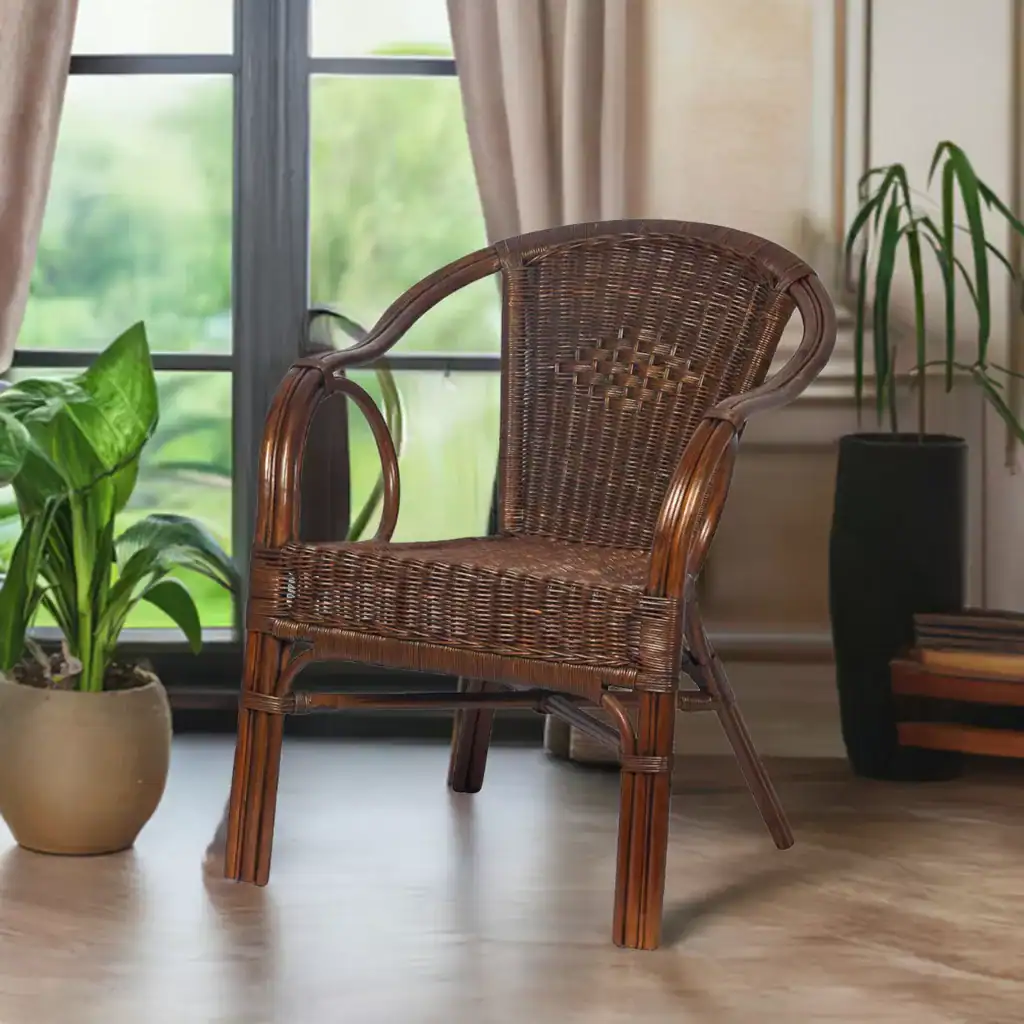 RattaNeo Emerald f117 fotel z rattanu naturalnego brązowy - obrazek 7