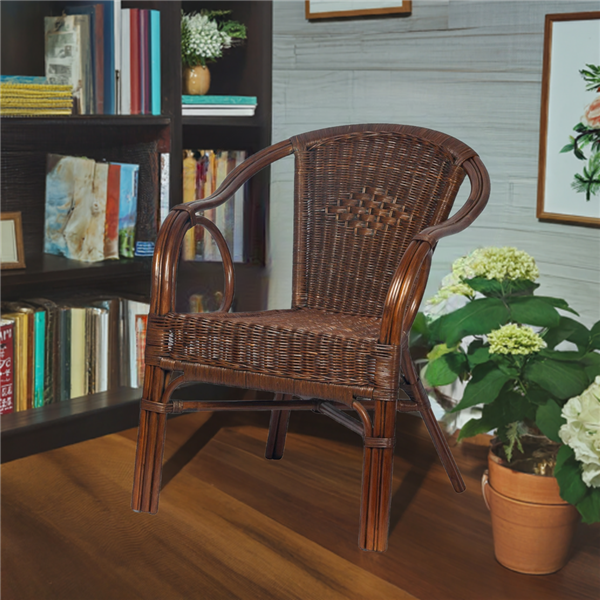 RattaNeo Emerald f117 armchair brown rattan natural -  rattan armchair - Image 8